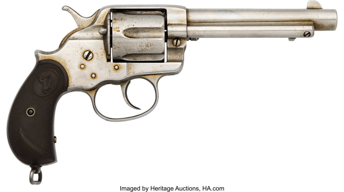 London Colt Model 1878 Frontier Double Action Re: London Colt Model 1878 Frontier Double Action Revolver. Serial no. 18825 [butt], .44-40 caliber, 5 1/2-inch barrel with fixed front sight and frame not