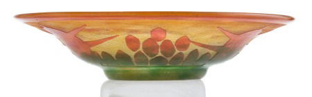 CHARLES SCHNEIDER LE VERRE FRANCAIS GLASS TURTUE: CHARLES SCHNEIDER LE VERRE FRANCAIS GLASS TURTUES PLATE 