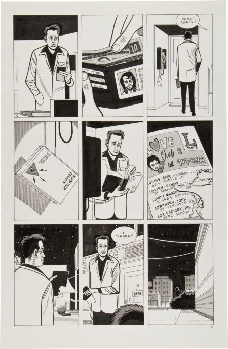 Daniel Clowes Eightball #5 "Like a Velvet Glove: Daniel Clowes Eightball #5 "Like a Velvet Glove Cast in Iron" Page Original Art (Fantagraphics, 1991).