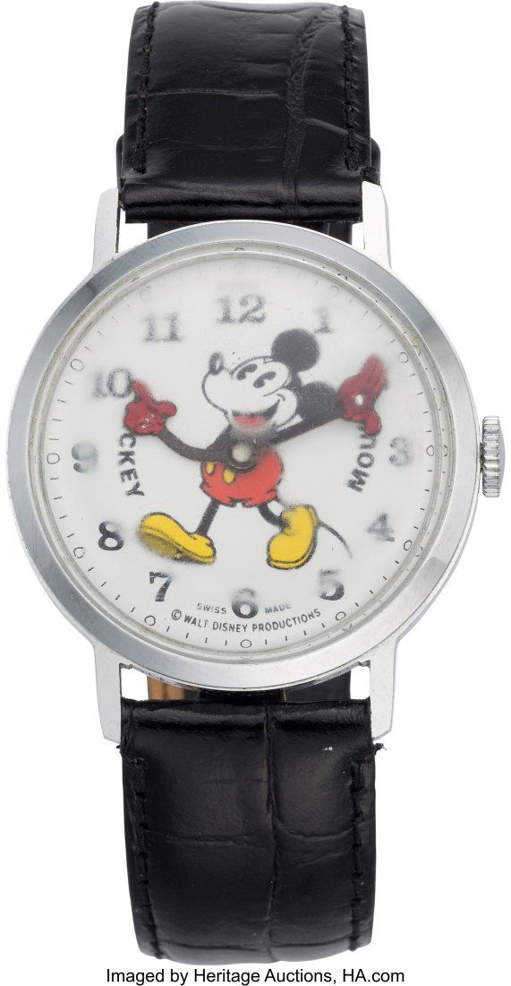 Tom Hanks "Robert Langdon" Prop Mickey Mouse Wat: Tom Hanks "Robert Langdon" Prop Mickey Mouse Watch from Angels & Demons (Columbia, 2009). Original prop Bradley Mickey Mouse wristwatch with metal and and plastic components