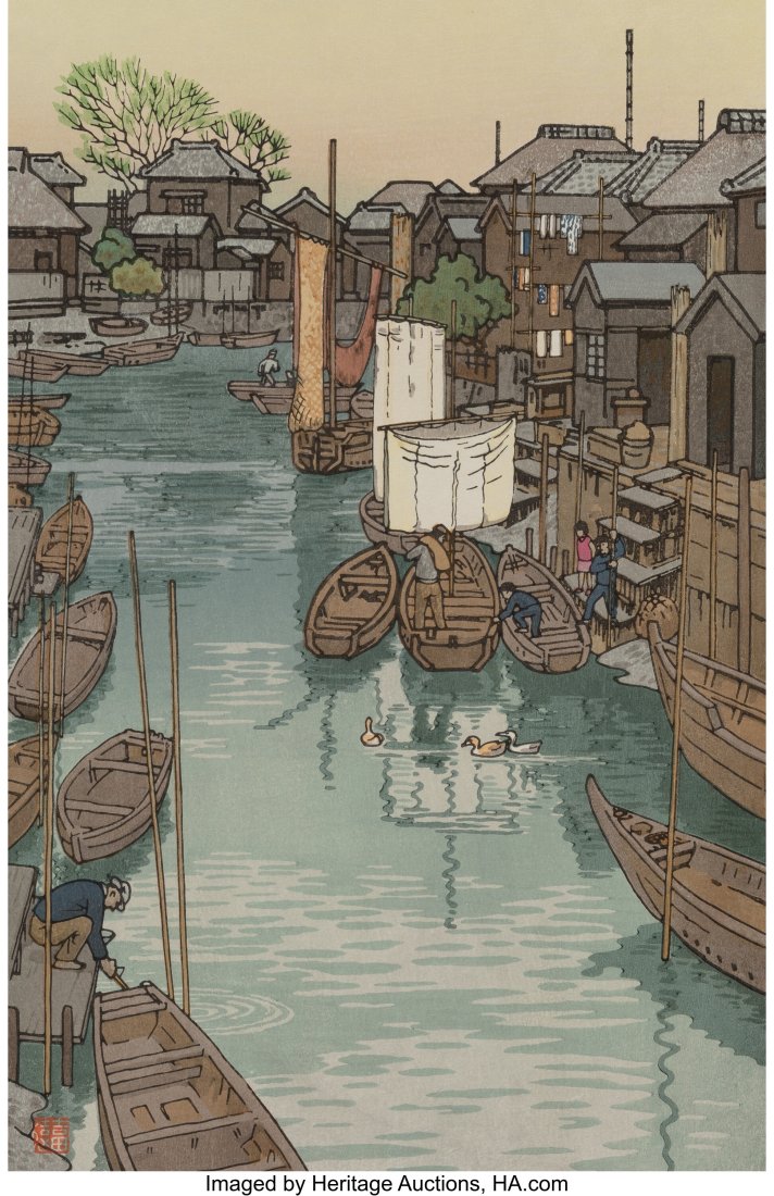 Toshi Yoshida (Japanese, 1911-1995) Urayasu, cir (1 of 2)