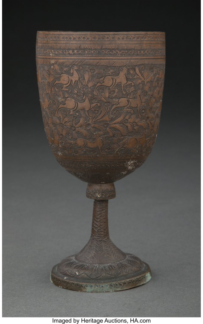 25242 A Southeast Asian Bronze Chalice 6 x 3 x 3 inche (25242) on Dec