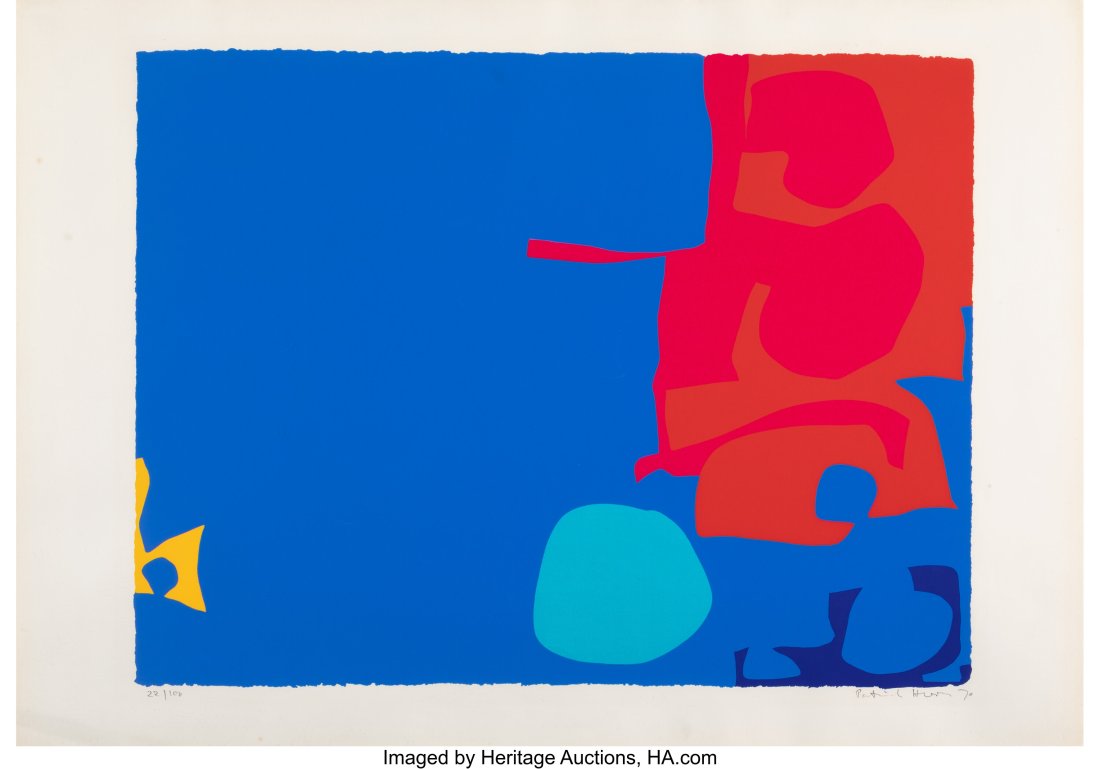 Patrick Heron (1920-1999) Interlocking Pink and: Patrick Heron (1920-1999) Interlocking Pink and Vermillion with Blue, 1970 Screenprint in colors on wove paper 28 x 39-1/2 inches (71.1 x 100.3 cm) (sh