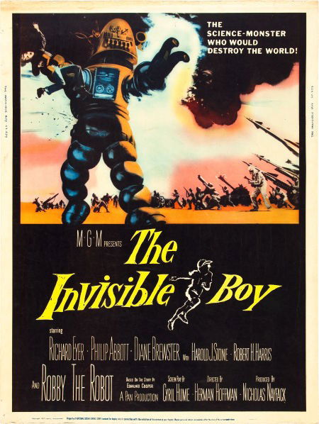 The Invisible Boy (MGM, 1957). Poster (30" X 40": The Invisible Boy (MGM, 1957). Poster (30" X 40"). Fresh from his Technicolor debut i