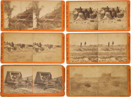 Group of Five E. & H. T. Anthony Petersburg/Rich: Group of Five E. & H. T. Anthony Petersburg/Richmond Civil War Stereo Views and One Taylor & Huntingto