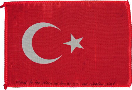 Apollo 15 Flown National Flag of Turkey Directly: Apollo 15 Flown National Flag of Turkey Directly from the Personal Collection of Mission Command Modul