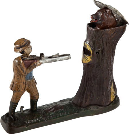 Theodore Roosevelt: Teddy and the Bear Mechanica: Theodore Roosevelt: Teddy and the Bear Mechanical Bank. Teddy Roosevelt was known as a gr