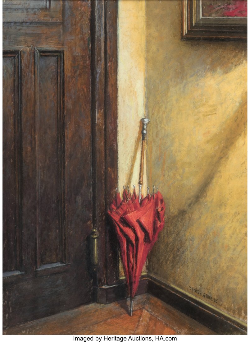 Daniel E. Greene (American, 1934-2020) Umbrella: Daniel E. Greene (American, 1934-2020) Umbrella Still Life Pastel on paper 20 x 27-1/2 inches (50.8 x 69.9 cm) (sight) Signed lower right&c