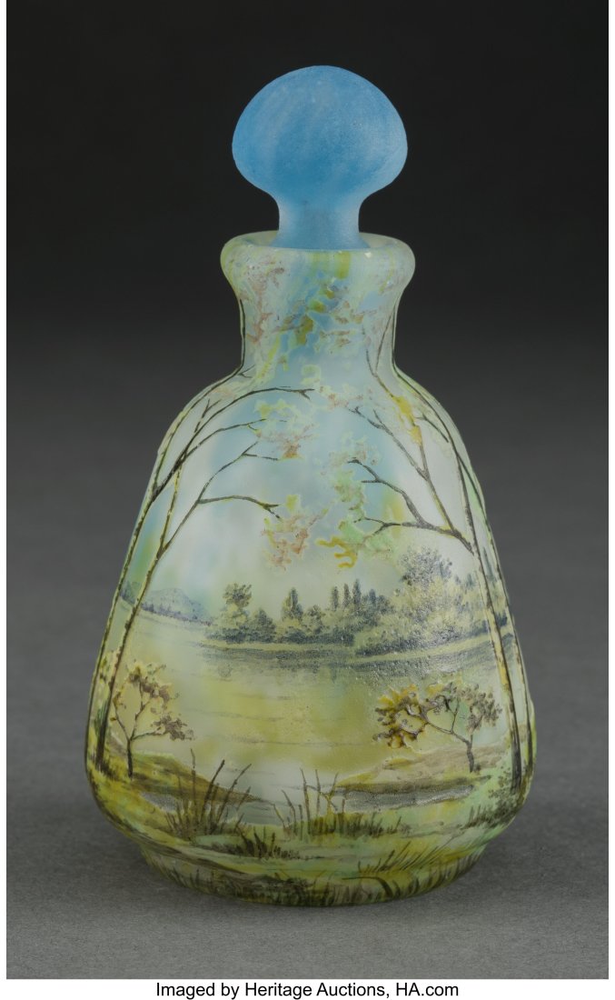 Fine Daum Acid-Etched and Enameled Glass Landsca (1 of 4)