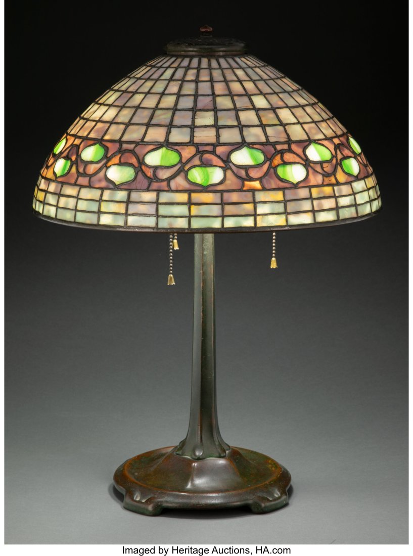 Tiffany Studios Leaded Glass and Patinated Bronze (1 of 8)