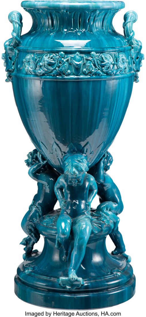 Large Jerome Massier Majolica Jardinière, circa: Large Jerome Massier Majolica JardiniÃ¨re, circa 1910 Marks: MADE IN FRANCE 42 x 18 inches (106.7 x 45.7 cm) HID03101062020Â© 2022 Heritage Auctions | All Rights Reserved