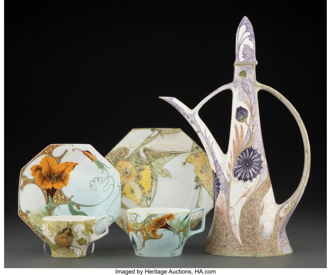 Three Rozenburg Porcelain Table Articles, 1901-1 (1 of 2)