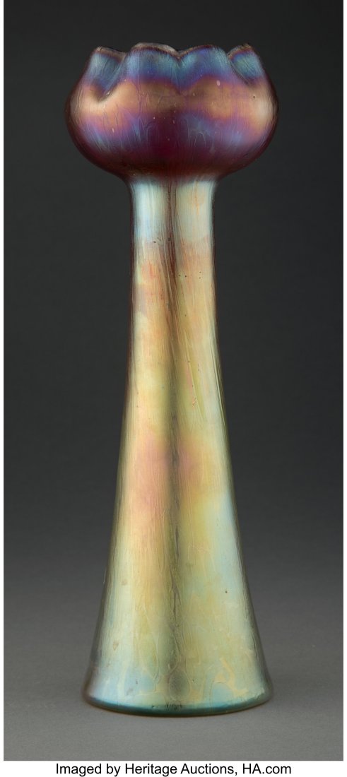 Tall Rindskopf Pepita Glass Vase, circa 1905 13-: Tall Rindskopf Pepita Glass Vase, circa 1905 13-3/8 inches (34.0 cm) HID03101062020 © 2022 Heritage Auctions | All Rights Res