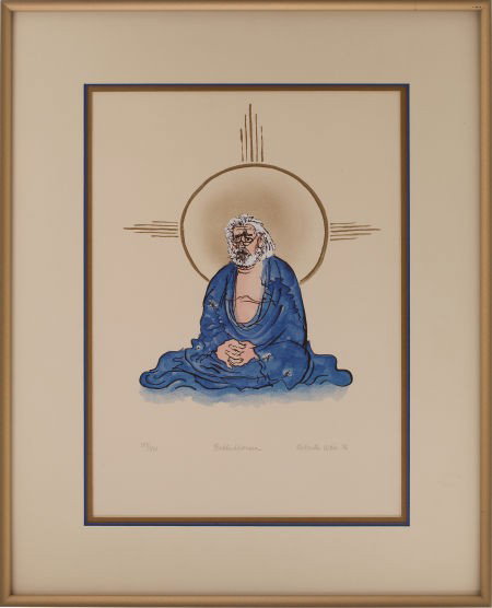 Grateful Dead - Jerry Garcia "Bodhidharma" Limit: Grateful Dead - Jerry Garcia "Bodhidharma" Limited Edition Roberta Weir Serigraph Print #153/500 (1996