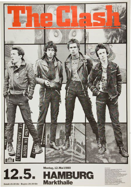 The Clash Hamburg Markthalle Concert Poster (Sun: The Clash Hamburg Markthalle Concert Poster (Sunrise, 1980). The "only band that matters"