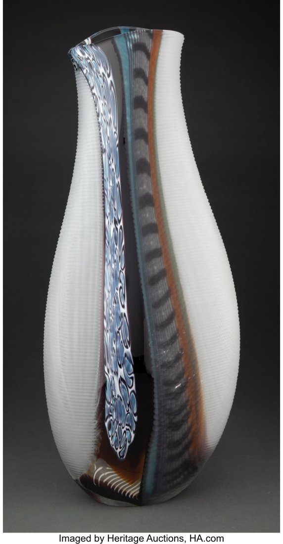 Afro Celotto (Italian, b. 1963) Large Vase, 2002: Afro Celotto (Italian, b. 1963) Large Vase, 2002 Handworked and blown glass 24-1/2 x 11-1/2 x 5-1/2 inches (62.2 x 29.2 x 14.0 cm&rpa