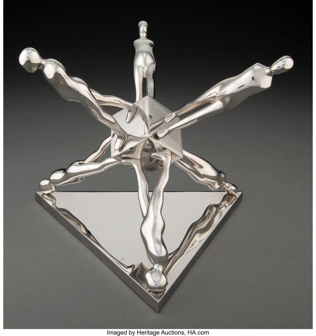 Ernest Tino Trova (American, 1927-2009) Walking: Ernest Tino Trova (American, 1927-2009) Walking Jackman, 1986 Stainless steel 9-1/4 x 11-1/8 x 9-3/4 inches (23.5 x 28.3 x 24.8 cm) Ed&