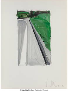 37210: Koen van den Broek (b. 1973) Untitled, 2013 Oil : Koen van den Broek (b. 1973) Untitled, 2013 Oil on paper 16 x 12 inches (40.6 x 30.5 cm) (sheet) Signed and dated lower right: 12 08 '13