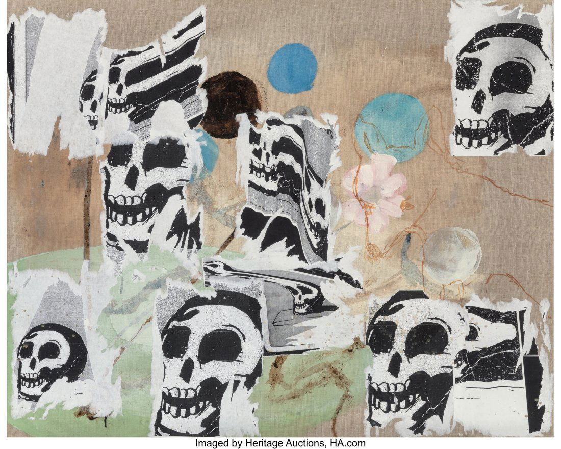 Stefan Müller (b. 1971) William C. Williams, 20: Stefan Müller (b. 1971) William C. Williams, 2003 Paper collage and acrylic on canvas 31-1/2 x 39-1/2 inches (80.0 x 100.3 cm) Initia