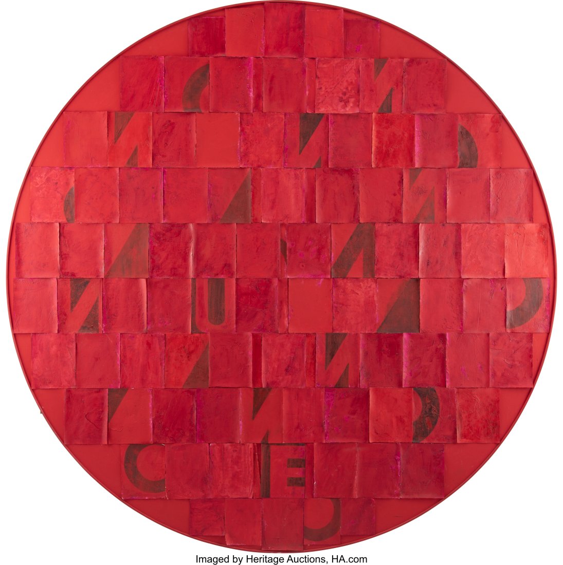 Robert Courtright (1926-2012) Untitled, 1993 Mix: Robert Courtright (1926-2012) Untitled, 1993 Mixed media collage on panel 59 inches (149.9 cm) (diameter) PROVENANCE: Kouros Gallery, New York&pe