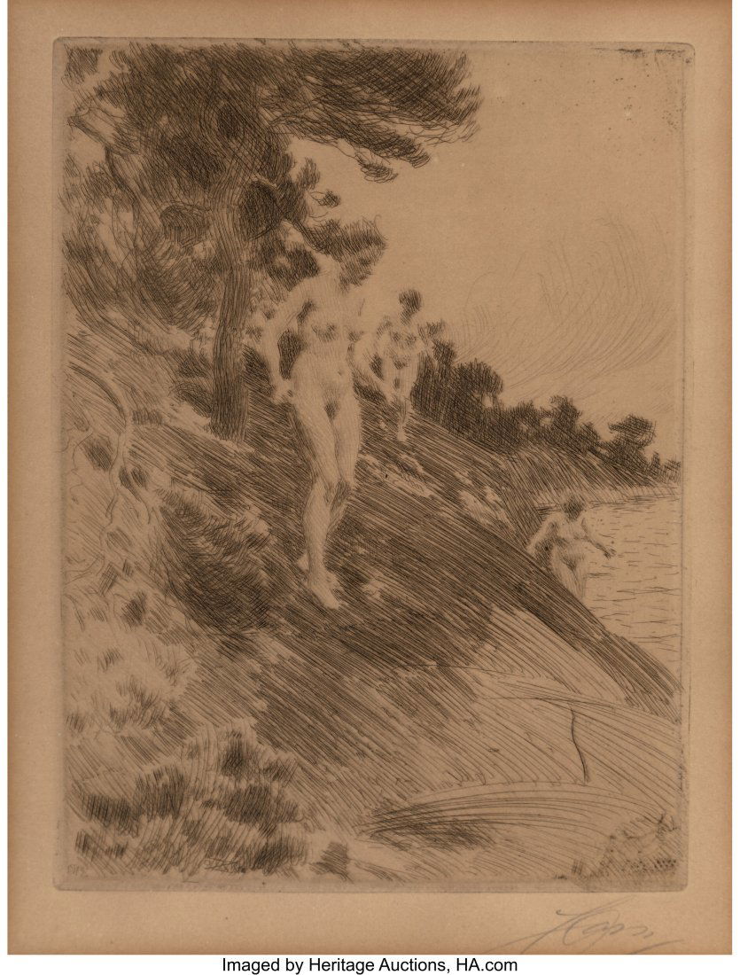 Anders Leonard Zorn (Swedish, 1860-1920) Three S (1 of 3)