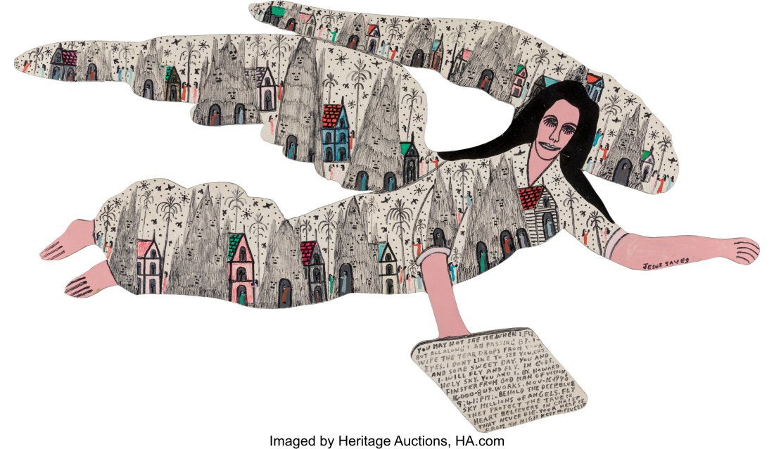 Howard Finster (American, 1916-2001) Jesus Saves (1 of 2)