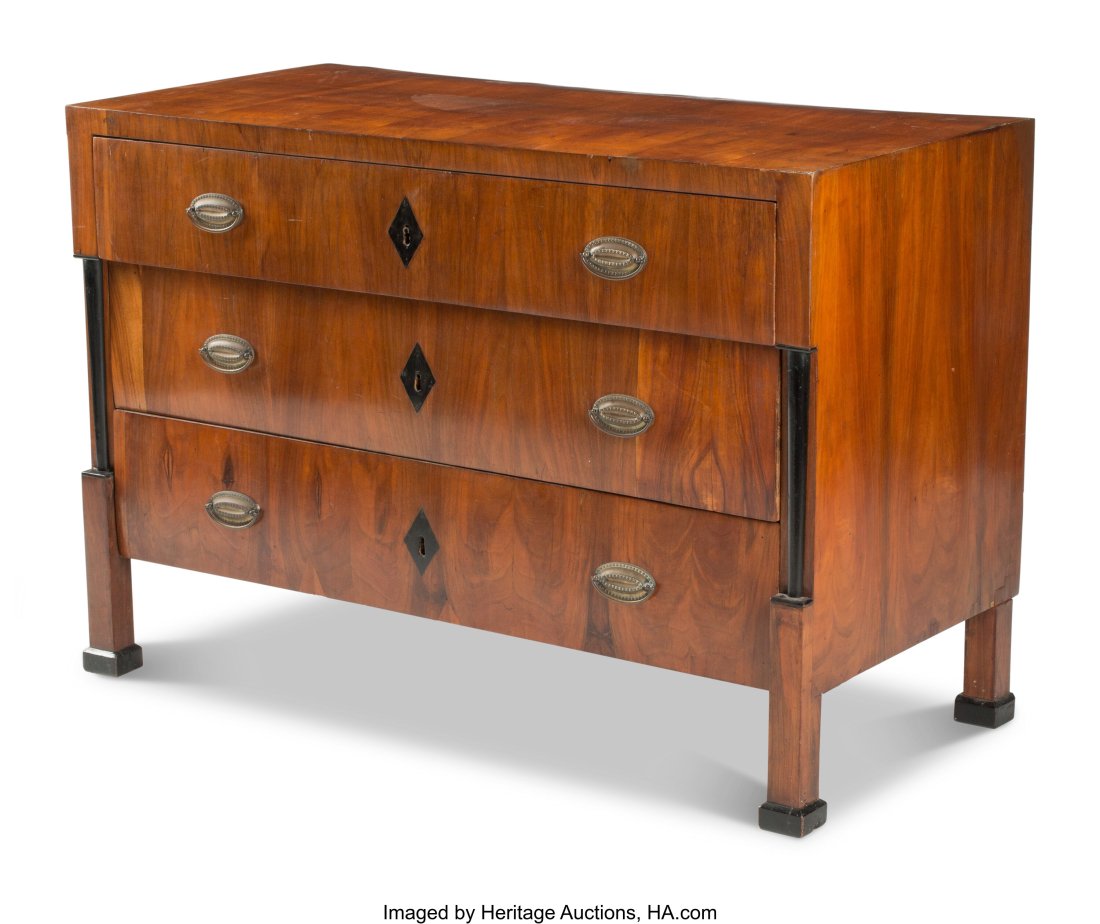 An Italian Neoclassical Partial Ebonized Three-D: An Italian Neoclassical Partial Ebonized Three-Drawer Chest, early 19th century 34-1/2 x 50 x 25 inches (87.6 x 127 x 63.5 cm) HID03101062020 © 2022 Heritage Auc