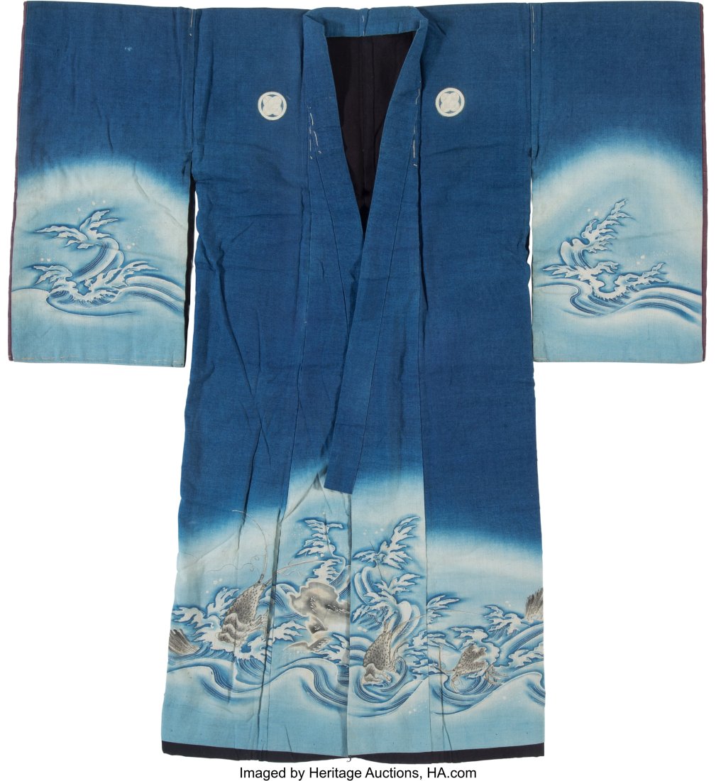 A Japanese Indigo Fisherman's Robe 49-3/4 x 48-1 (1 of 2)