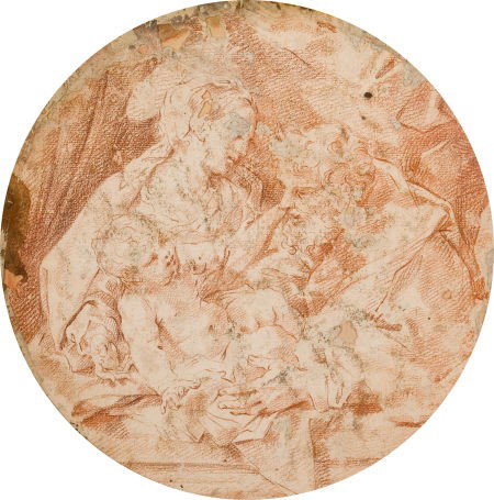 18TH CENTURY CONTINENTAL SCHOOL, Probably French: 18TH CENTURY CONTINENTAL SCHOOL, Probably French Two drawings of the Holy Family</