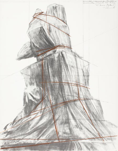 CHRISTO (American, b. 1935) Wrapped Monument to : CHRISTO (American, b. 1935) Wrapped Monument to Vittorio Emanuele, Project for the Piazz