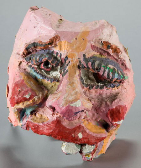 DAVID BATES (American, b. 1952) Mask, circa 1975: DAVID BATES (American, b. 1952)Mask, circa 1975Papier mache and acrylic