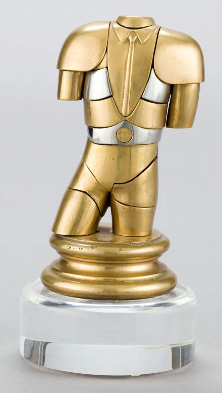 AN ITALIAN STAINLESS STEEL FIGURAL PUZZLE BY MIG: AN ITALIAN STAINLESS STEEL FIGURAL PUZZLE BY MIGUEL BERROCAL (SPANISH, 1933-2006): 
