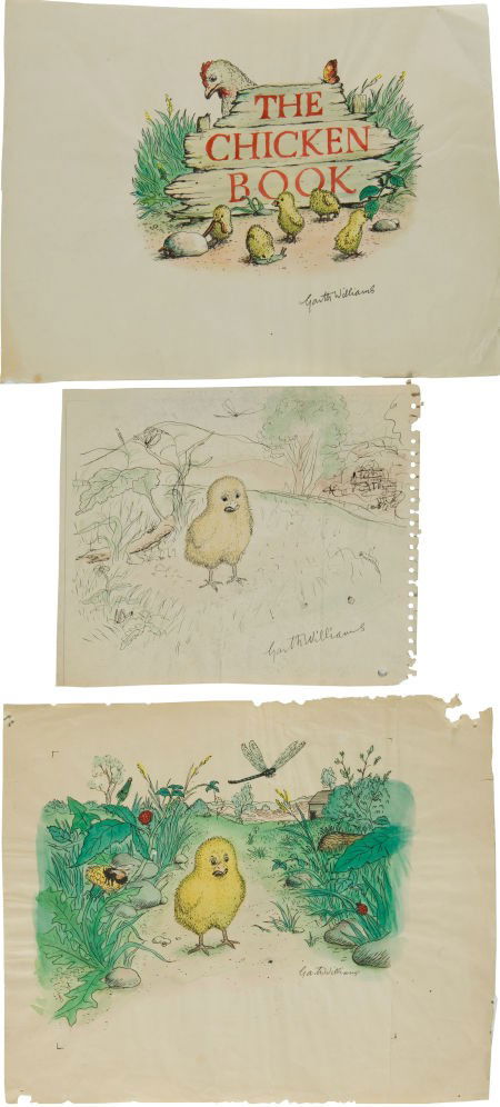 Garth Williams. Six Original Watercolor and Ink: Garth Williams. Six Original Watercolor and Ink Preliminary Drawings for The Chicke