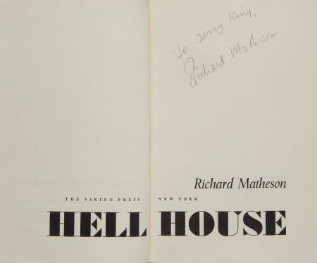 Richard Matheson. Hell House. New York: Viking, : Richard Matheson. Hell House. New York: Viking, [19