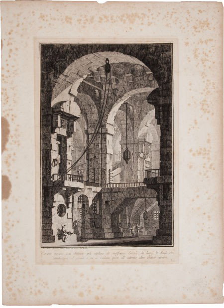 Giovanni Battista Piranesi. Carcere oscura con A: Giovanni Battista Piranesi. Carcere oscura con Antenna pel suplizio de malfatori.&n