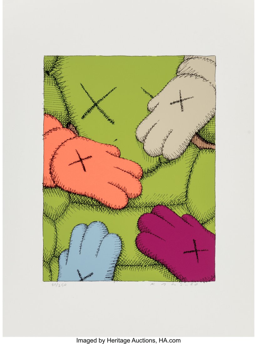 KAWS (b. 1974) Untitled, from Urge, 2020 Screenp: KAWS (b. 1974) Untitled, from Urge, 2020 Screenprint in color on Saunders Waterford HP hi-white paper 17 x 12-3/4 inches (43.2 x 32.4 cm) &lpar