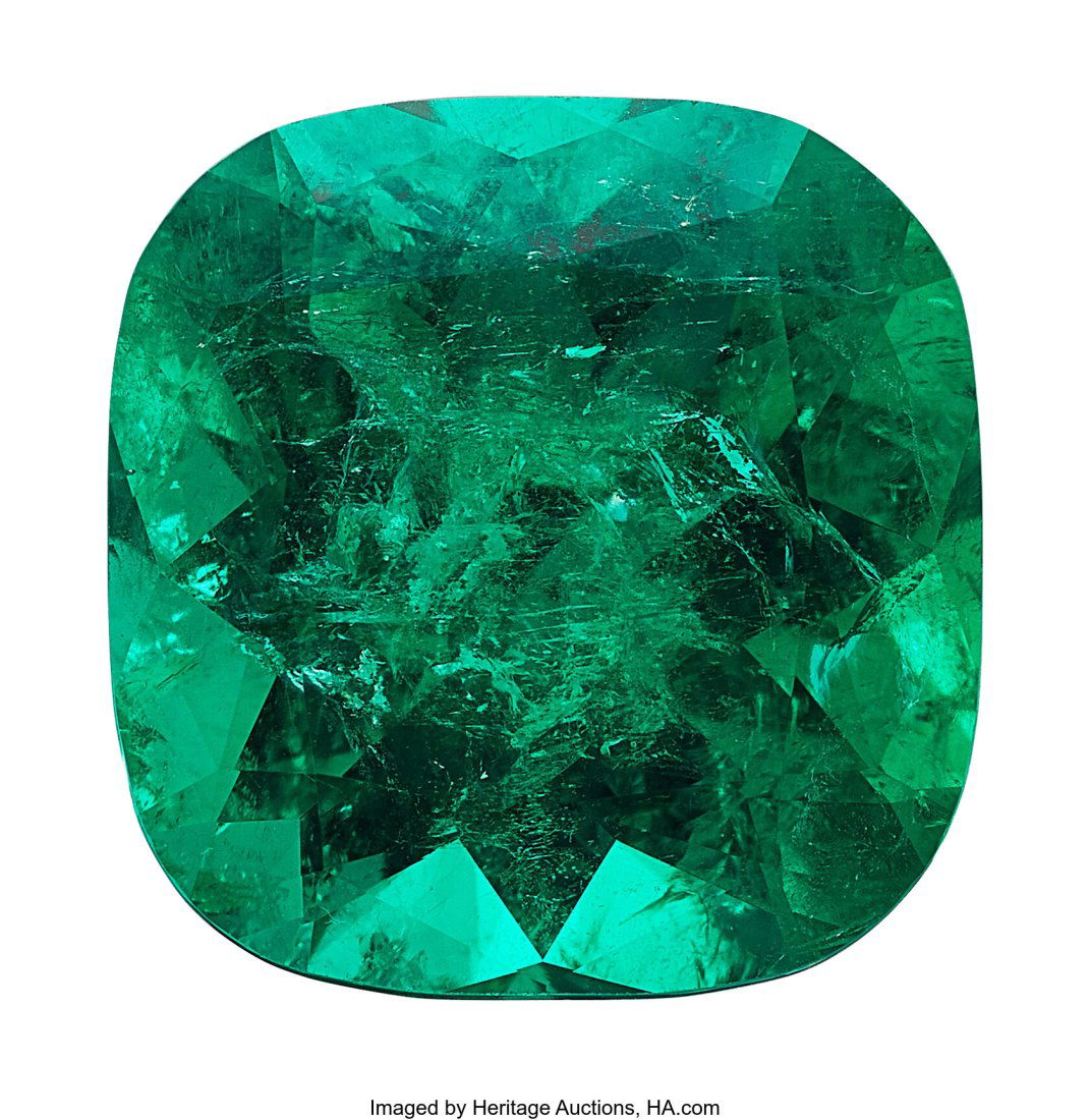 19.51 ct Colombian Emerald  Shape: Cushion Measu (1 of 4)