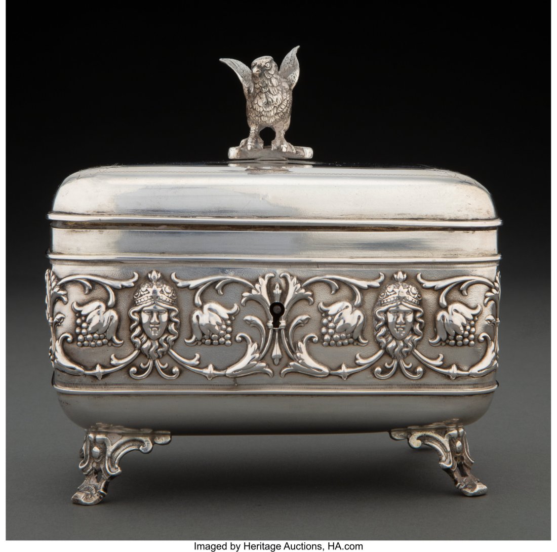 An Austrian Silver Sugar Box, circa 1880 Marks (1 of 4)