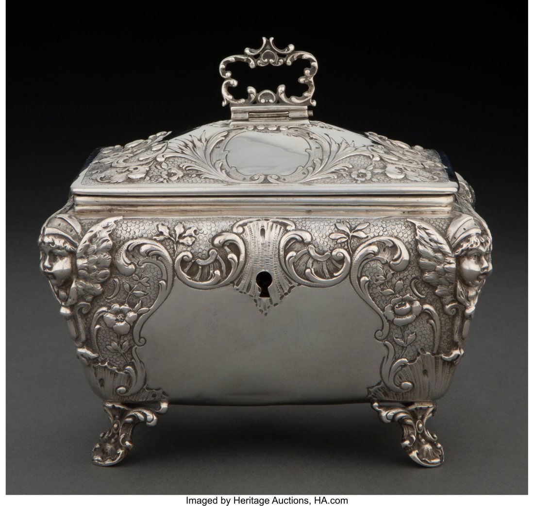 An Austrian Silver Sugar Box, circa 1880 Marks (1 of 6)