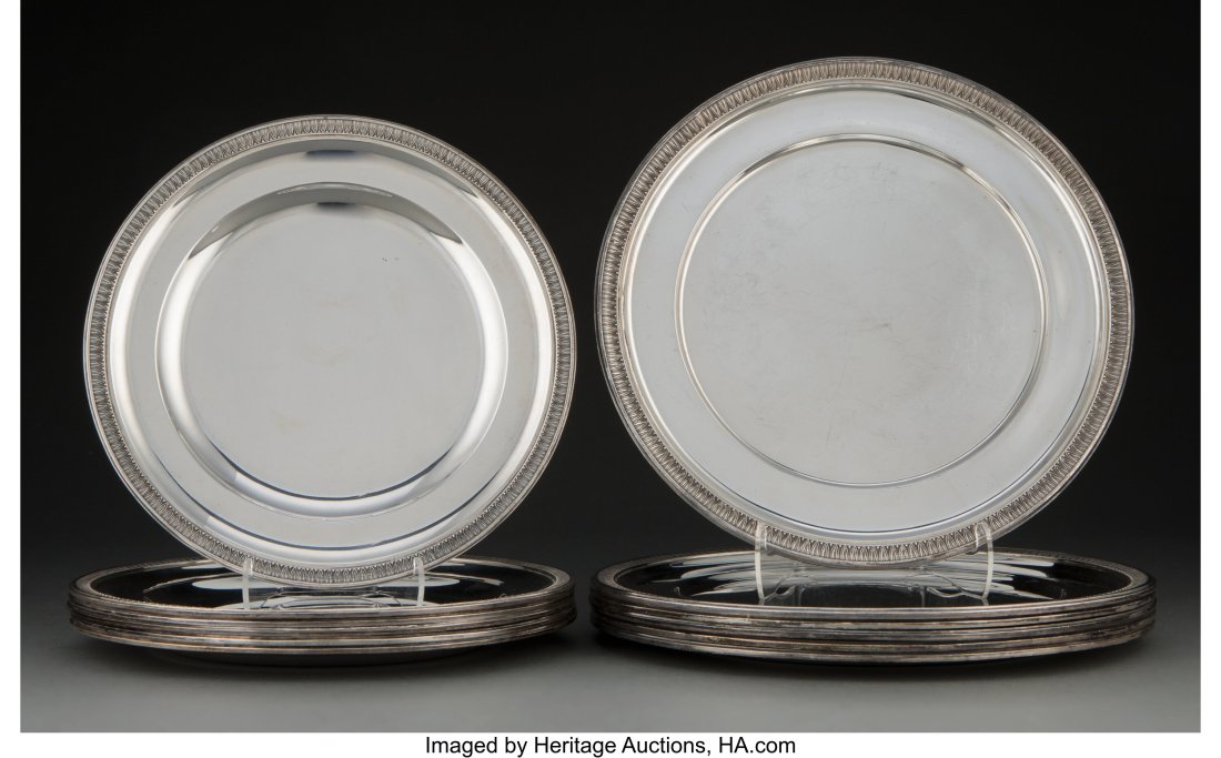 A Twelve-Piece Emile Puiforcat Silver Service, P (1 of 5)