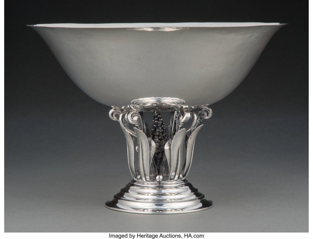 A Georg Jensen No. 196 Silver Compote, Copenhage (1 of 4)