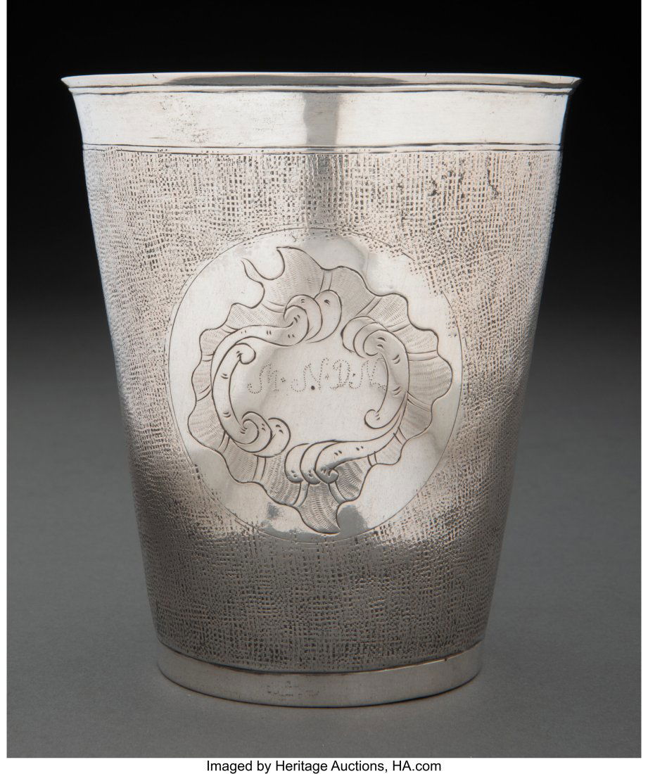 A Swedish Silver Snakeskin Beaker, circa 1660 Ma (1 of 5)