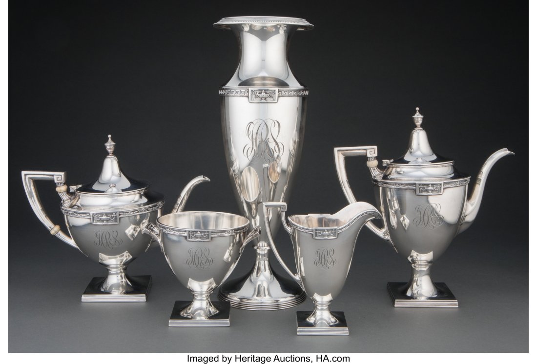 A Five-Piece Gorham Mfg. Co. Lansdowne Pattern S (1 of 4)