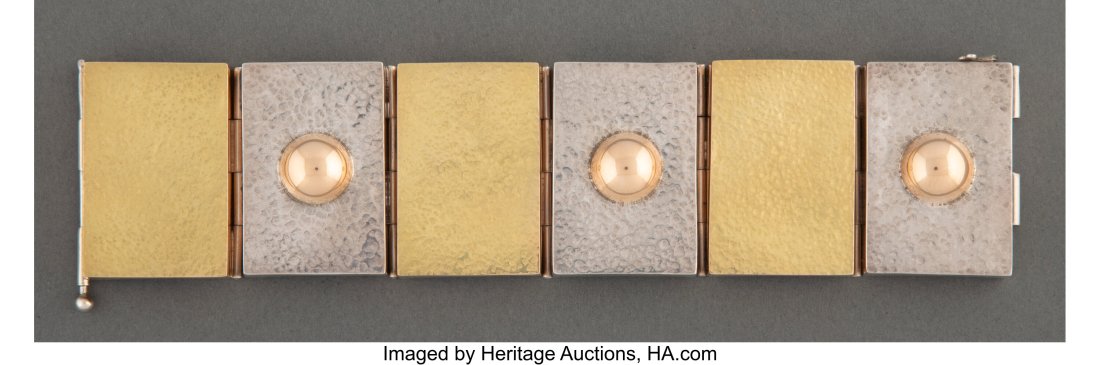 A Graziella Laffi 16K Gold and Silver Bracelet, (1 of 4)