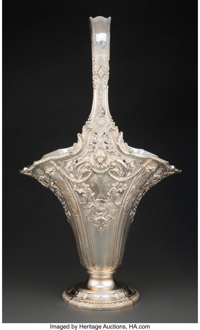 A Reed & Barton Louis XV Pattern Silver Basket, (1 of 5)