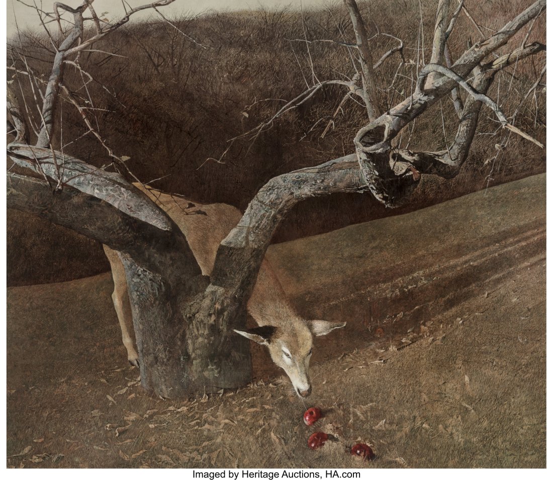 Andrew Newell Wyeth (American, 1917-2009) Jackli: Andrew Newell Wyeth (American, 1917-2009) Jacklight, 1982 Collotype on paper 27-1/2 x 31-1/2 inches (69.9 x 80.0 cm) (sight) Ed.