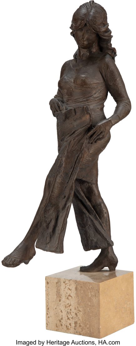 Bruno Lucchesi (American/Italian, b. 1926) Shopp: Bruno Lucchesi (American/Italian, b. 1926) Shopping, 1973 Bronze 20-1/2 x 6 x 8 inches (52.1 x 15.2 x 20.3 cm) Incised verso B&perio