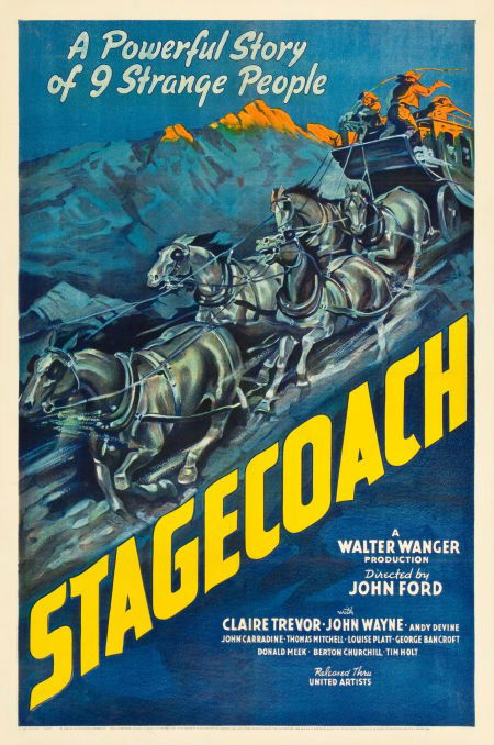 Stagecoach (United Artists, 1939). One Sheet (27: Stagecoach (United Artists, 1939). One Sheet (27" X 41"). This is one of the greats a