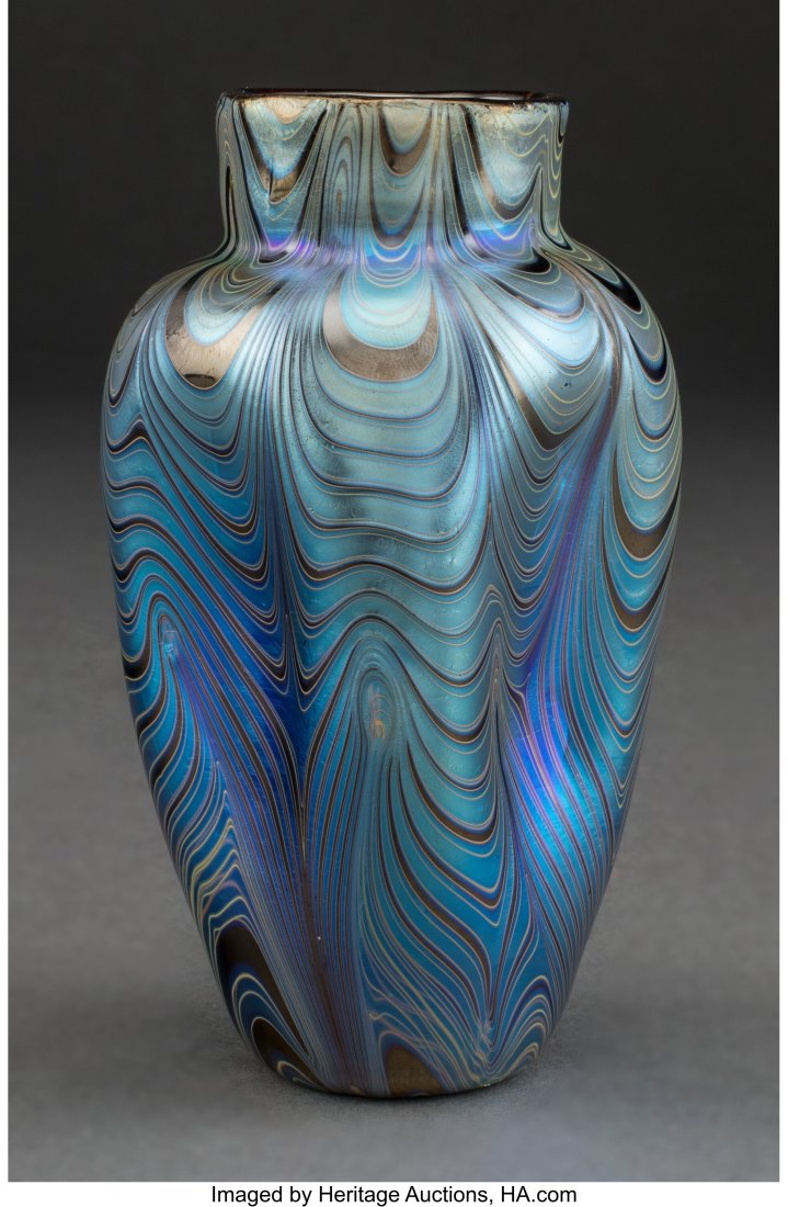 Fine Loetz Phaenomen (Gre 7993) Glass Vase, circ: Fine Loetz Phaenomen (Gre 7993) Glass Vase, circa 1899 4-1/2 inches (11.4 cm) Property from an Important Private Collection of Loetz HID03101062020 © 2022 Her