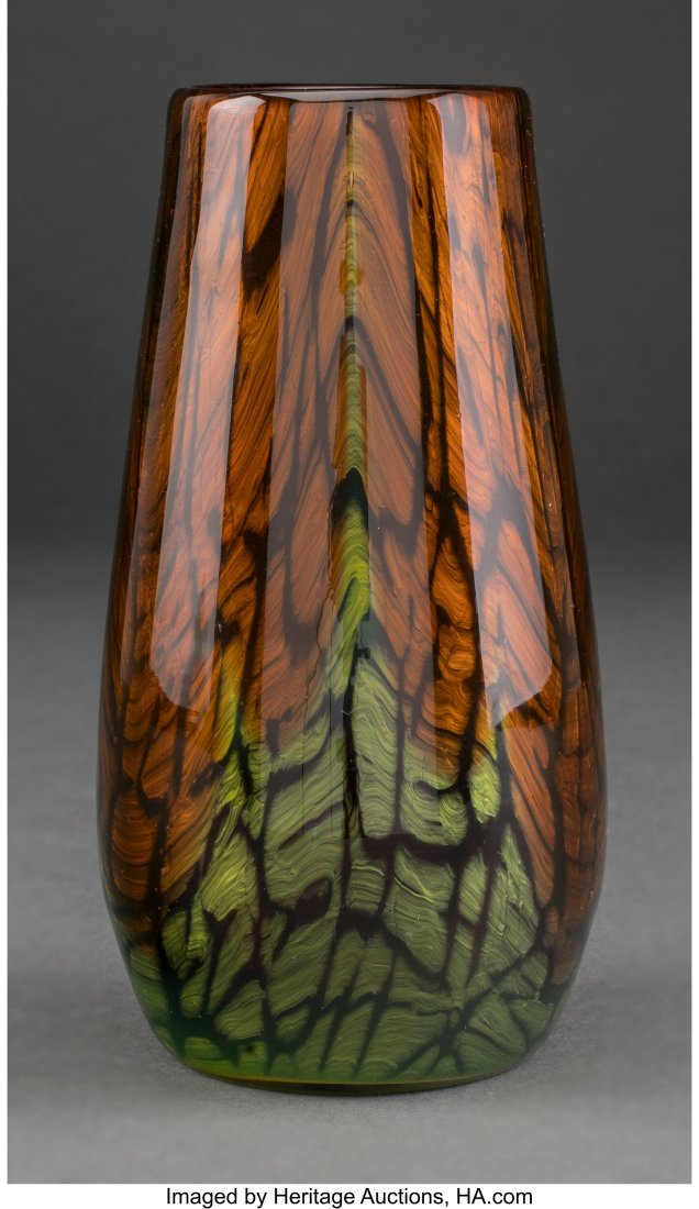 Rare Loetz Titania (Ausf 146) Glass Vase, circa : Rare Loetz Titania (Ausf 146) Glass Vase, circa 1913 5-1/2 inches (14.0 cm) Property from an Important Private Collection of Loetz HID03101062020 © 2022 Herit